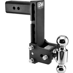 2.5" Tow & Stow Adjustable Trailer Hitch Dual Ball Mount 8.5" Drop (2" x 2-5/16") - TS20043B