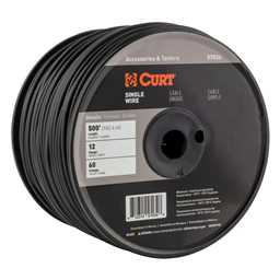 Curt Automotive Primary Wire, Black 500' Spool - 57034