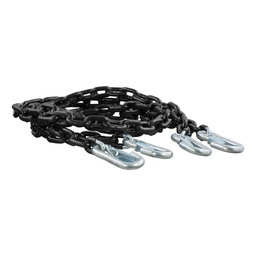 Curt 65" Safety Chains with 2 Snap Hooks Each (5,000 lbs, Vinyl-Coated, 2-Pack) - 19749