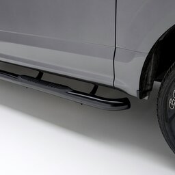 3" Round Black Steel Side Bars, Select Dodge Nitro