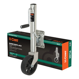 Curt Marine Jack with 8" Wheel (1,500 lbs, 10" Travel, Packaged) - 28116