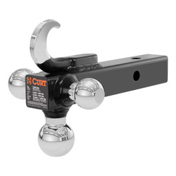 Multi-Ball Mount with Hook (2" Solid Shank, 1-7/8", 2" & 2-5/16" Chrome Balls)