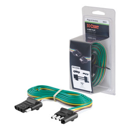 4-Way Flat Connector Plug & Socket with 72" Wires (Packaged)