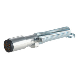 Curt 6-Way Round Connector Plug with Spring (Trailer Side) - 58082