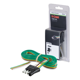 4-Way Flat Connector Plug with 48" Wires (Trailer Side, Packaged)