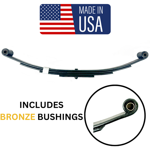 TruRyde® 4 Leaf 25 1/4" Double Eye Trailer Leaf Spring with Bronze Bushings 1750 lbs. - SW4B-BR