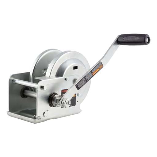 Curt Hand-Crank Brake Winch, 1,500 lbs, 5:1 Gear Ratio, 10.6" Handle  - 29615