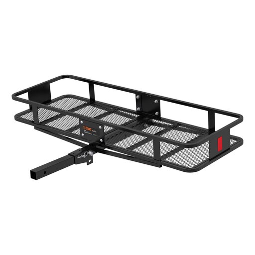 Curt 60" x 20" Black Steel Basket Cargo Carrier (Folding 2" Shank, 500 lbs.) - 18151