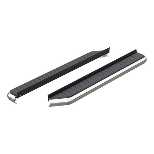 AeroTread 5" x 73" Polished Stainless Running Boards (No Brackets)