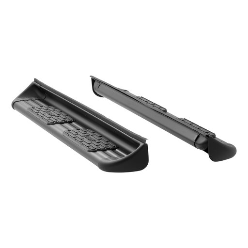 Black Stainless Steel Side Entry Steps, Select Ford F-Series Extended Cab