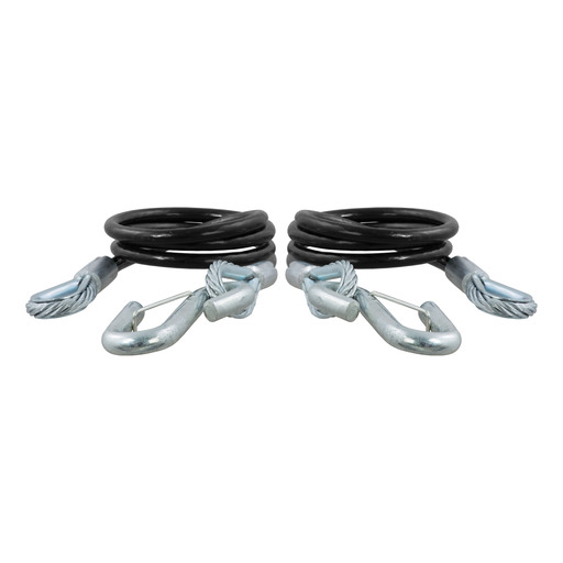 Curt 44-1/2" Safety Cables with 2 Snap Hooks (5,000 lbs, Vinyl-Coated, 2-Pack) - 80151